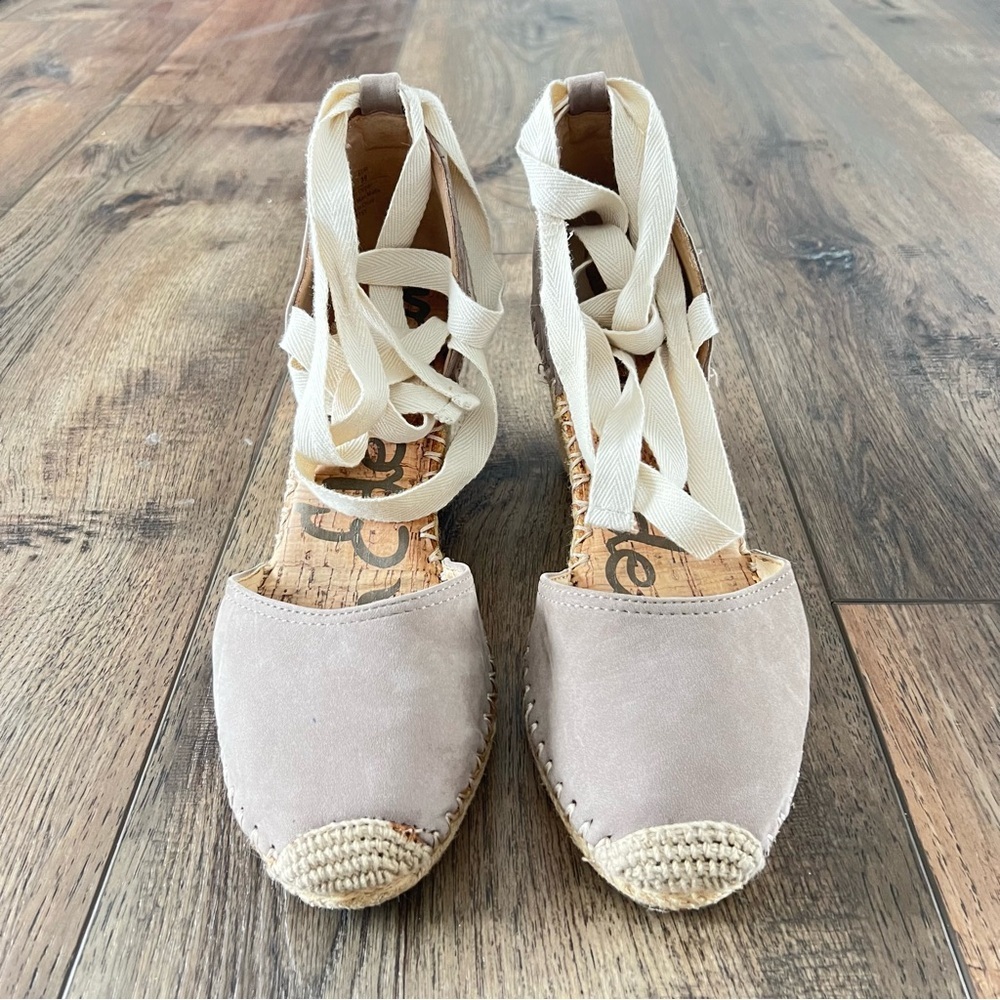 Sam Edelman Patsy Espadrille Woven Wedge Suede An… - image 3